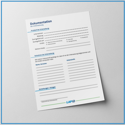 Unterweisungen: Download Unterweisungsvorlage